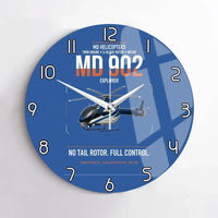 Thumbnail for MD Helicopters MD 902 Explorer design on blue no frame wall clock