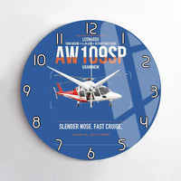 Thumbnail for Leonardo AW109SP GrandNew design on blue no frame wall clock