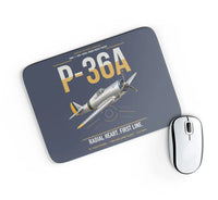 Thumbnail for P-36A Hawk design on navy blue rectangle mouse pad