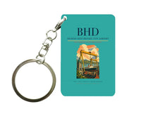 Thumbnail for George Best Belfast City Airport (BHD) design on turquoise key chain