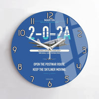 Thumbnail for Martin 2-0-2A design on blue no frame wall clock