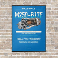 Thumbnail for M250-B17F vertical canvas print - framed - turquoise background