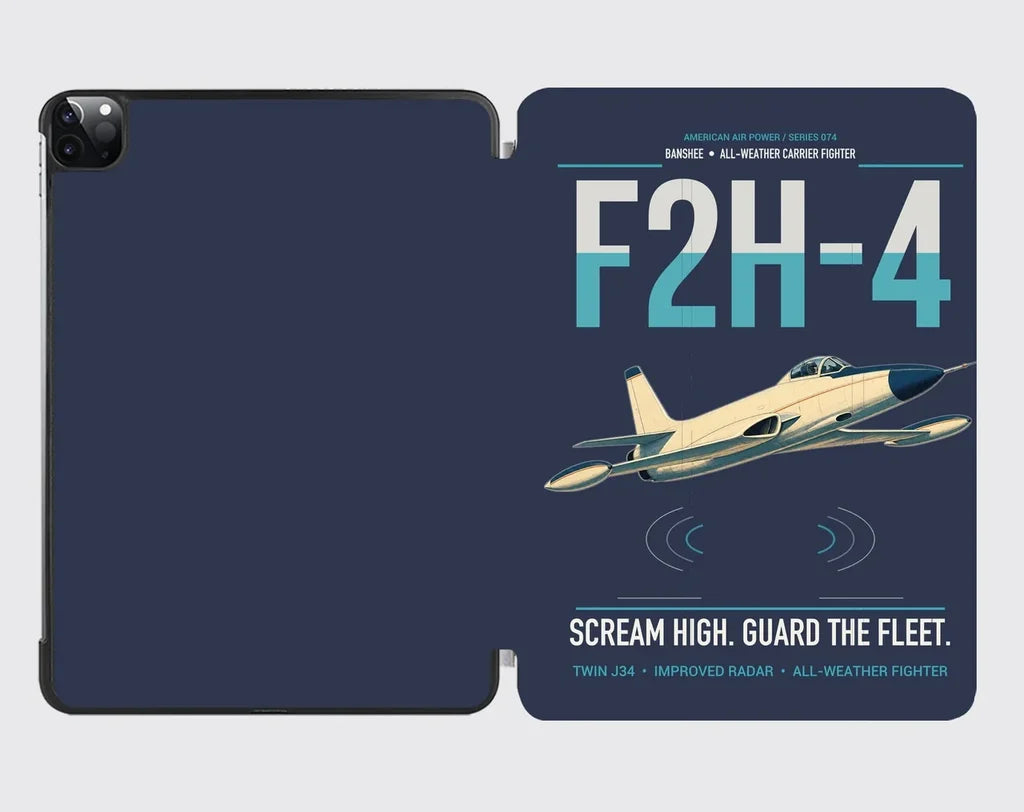 F2H-4 Banshee design on navy blue ipad tablet case