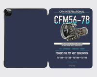 Thumbnail for CFM56-7B design on navy blue ipad tablet case
