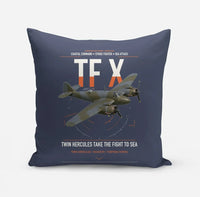 Thumbnail for Bristol Beaufighter TF X design on navy blue pillow