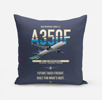 Thumbnail for Airbus A350F design on navy blue pillow