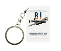 Thumbnail for Avro Lancaster B I design on white designed key chain, double-side print