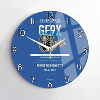 Thumbnail for GE9X design on blue no frame wall clock