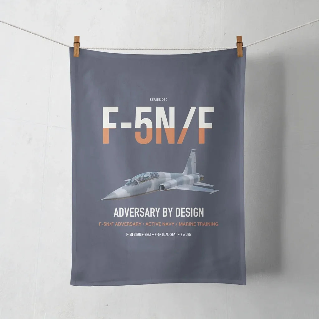 F-5N F Adversary design on navy blue towel