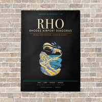 Thumbnail for Rhodes Airport Diagoras RHO - Canvas Framed - Black