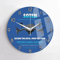 Thumbnail for ACSL SOTEN design on blue no frame wall clock