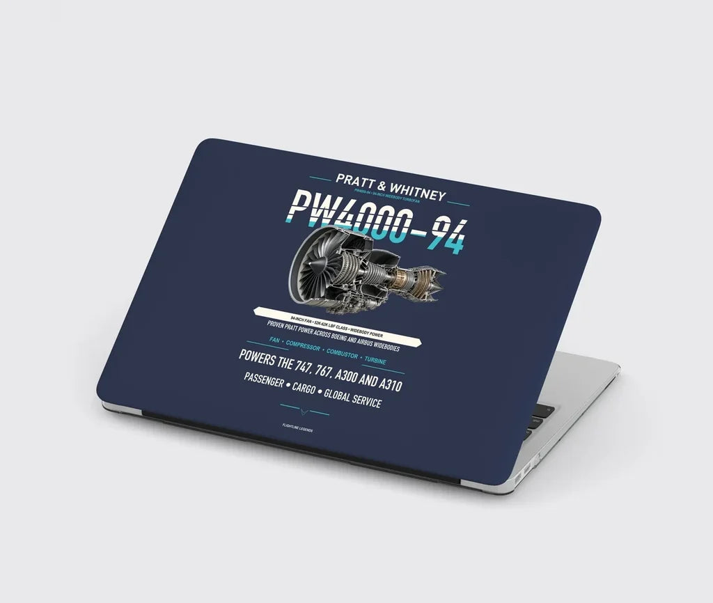 PW4000-94 design on navy blue MacBook case