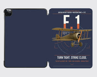 Thumbnail for Sopwith Camel F.1 design on navy blue ipad tablet case