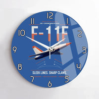 Thumbnail for F-11F Tiger design on blue no frame wall clock
