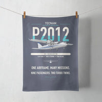 Thumbnail for Tecnam P2012 Traveller design on navy blue towel