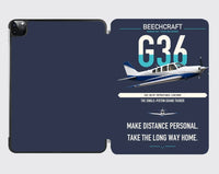 Thumbnail for Beechcraft Bonanza G36 design on navy blue ipad tablet case