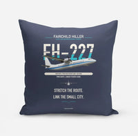 Thumbnail for Fairchild Hiller FH-227B design on navy blue pillow