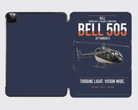 Thumbnail for Bell 505 Jet Ranger X design on navy blue ipad tablet case