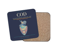 Thumbnail for Yellowstone Regional Airport (COD) design on navy blue 1 piece coaster