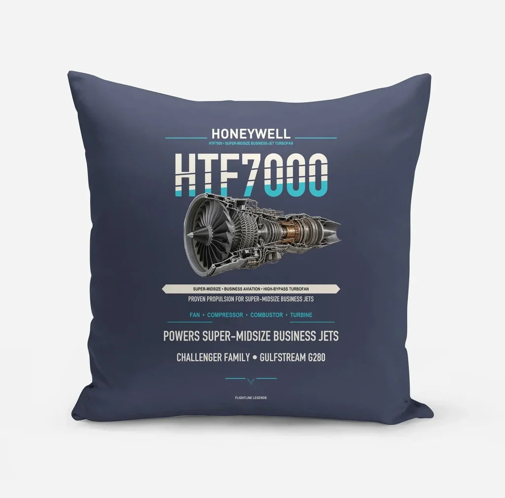 HTF7000 design on navy blue pillow