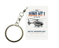 Thumbnail for Airbus H135 Juno HT1 design on white designed key chain, double-side print
