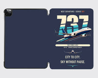 Thumbnail for Boeing 737 MAX 8 design on navy blue ipad tablet case