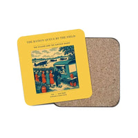 Thumbnail for The Ration Queue By The Field - Designed Coasters design on yellow 1-piece