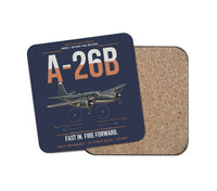 Thumbnail for A-26B Invader design on navy blue 1 piece coaster