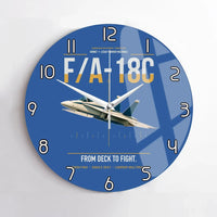 Thumbnail for F-A-18C Hornet design on blue no frame wall clock