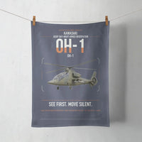 Thumbnail for Kawasaki OH-1 design on navy blue towel