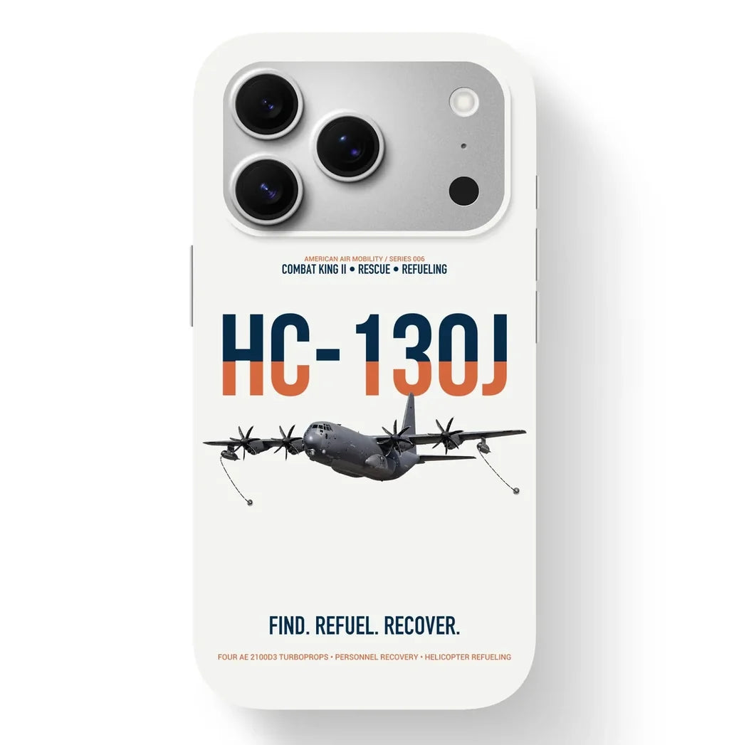 HC-130J COMBAT KING II design on white magsafe iphone case, for iPhone 17 Pro