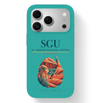 Thumbnail for St. George Airport (SGU) design on turquoise iPhone 17 Pro MagSafe case