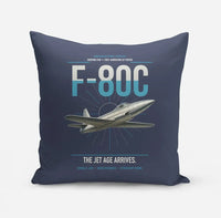 Thumbnail for F-80C Shooting Star design on navy blue pillow