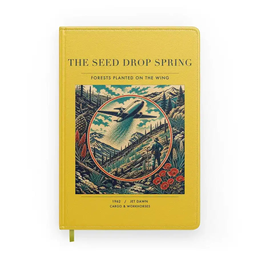 VINTAGE G4490 - The Seed Drop Spring - Designed Notebooks design on yellow