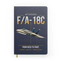 Thumbnail for F-A-18C Hornet design on navy blue notebook