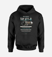 Thumbnail for TAY 611-8 design on black hoodie single side