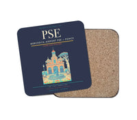 Thumbnail for Mercedita Airport (PSE) design on navy blue 1 piece coaster