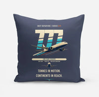 Thumbnail for Boeing 777F design on navy blue pillow