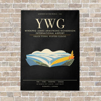 Thumbnail for Winnipeg James Armstrong Richardson International Airport YWG - Canvas Framed - Black