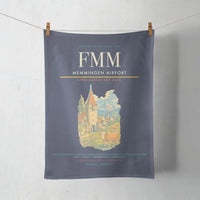 Thumbnail for Memmingen Airport (FMM) design on navy blue towel