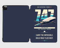 Thumbnail for Boeing 747-400 Dreamlifter design on navy blue ipad tablet case