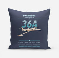 Thumbnail for Bombardier Learjet 36A design on navy blue pillow
