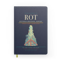 Thumbnail for Rotorua Regional Airport (ROT) design on navy blue notebook
