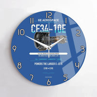 Thumbnail for CF34-10E design on blue no frame wall clock