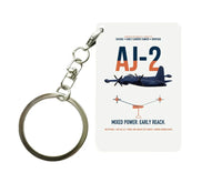 Thumbnail for AJ-2 Savage Tanker design on white designed key chain, double-side print