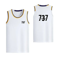 Thumbnail for Boeing 737 Designed Designed Basketball Style Sports Tank Tops - view 16