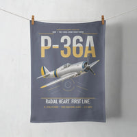 Thumbnail for P-36A Hawk design on navy blue towel