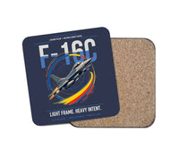 Thumbnail for F-16C Fighting Falcon design on navy blue 1 piece coaster