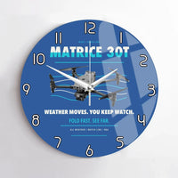 Thumbnail for DJI Matrice 30T design on blue no frame wall clock