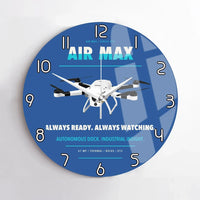 Thumbnail for Percepto Air Max design on blue no frame wall clock
